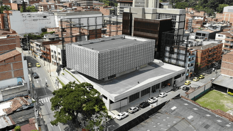 Centro Cultural el Caribe - Vista aérea de la construcción terminada